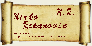Mirko Repanović vizit kartica